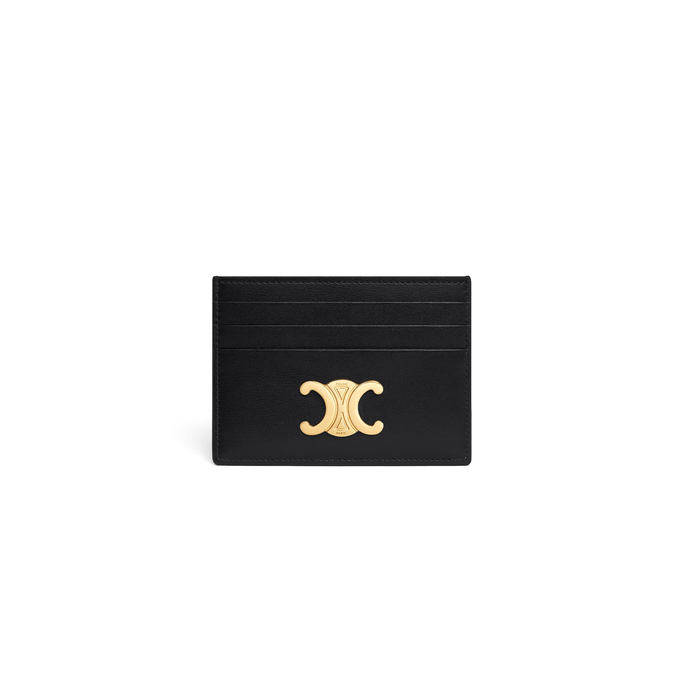CELINE CARD HOLDER TRIOMPHE IN SHINY CALFSKIN 10L833DPV.38NO (11*8*0.3cm)